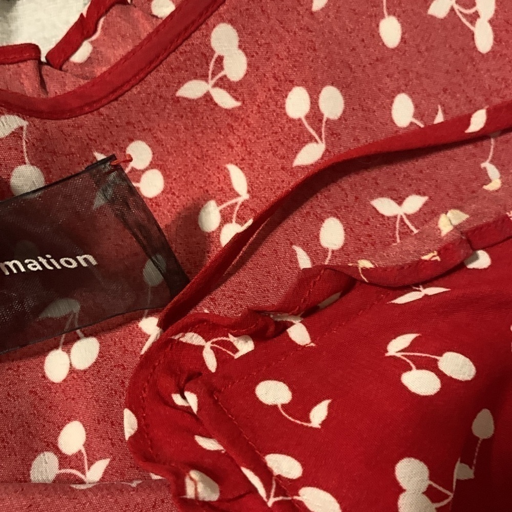 EUC Reformation red cherry print camisole - Picture 3 of 5